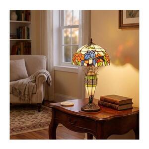 BRILAGI - Tiffany vitrážová stolní lampa JUNGLE 1xE27/60W/230V + 1xE14/40W BRT-12003E obraz