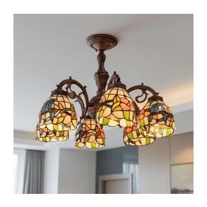 BRILAGI - Tiffany vitrážový přisazený lustr JUNGLE 6xE27/60W/230V pr. 60 cm BRD-12003 obraz