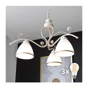 BRILAGI - LED Lustr na řetězu ANTICO 3xE27/60W/230V 3000K bílá patina 8590828036821 obraz