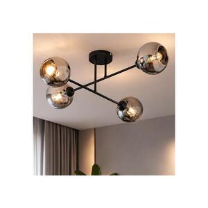 BRILAGI - Přisazený lustr DIOR 4xE27/60W/230V černá/kouřová šedá 59-016B obraz