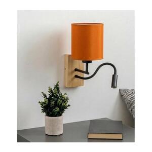 BRILAGI - LED Nást. lampa NUBILA WOOD 1xE27/25W/230V + LED/3W dub/černá/oranžová BG1564+BG2453 obraz