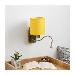 BRILAGI-LED Flexibilní nástěnná lampa NUBILA 1xE27/25W/230V + LED/3W mosaz/žlutá BG1557+BG2452 obraz