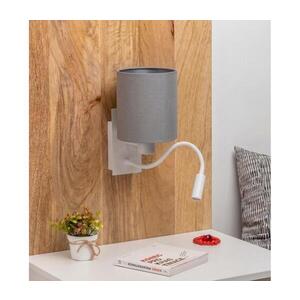 BRILAGI -LED Flexibilní nást. lampa NUBILA 1xE27/25W/230V + LED/3W bílá/sv. šedá BG1559+BG2454 obraz