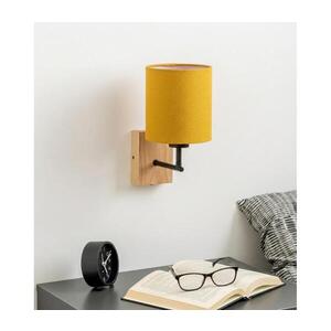 BRILAGI - Nástěnná lampa NUBILA WOOD 1xE27/25W/230V dub/černá/žlutá BG1561+BG2452 obraz