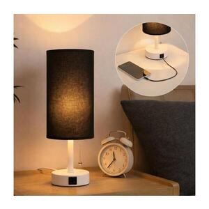 BRILAGI - Stolní lampa s USB portem TABLON 1xE27/25W/230V bílá/černá BG3667+BG3682 obraz