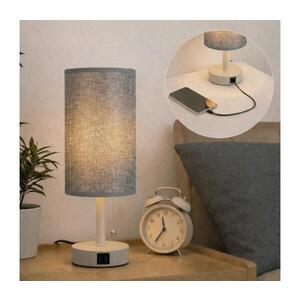 BRILAGI - Stolní lampa s USB portem TABLON 1xE27/25W/230V béžová/šedá BG3668+BG3683 obraz