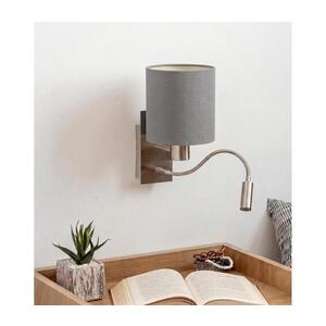 BRILAGI - LED Flexibilní nást. lampa NUBILA 1xE27/25W/230V+LED/3W chrom/sv. šedá BG1556+BG2454 obraz