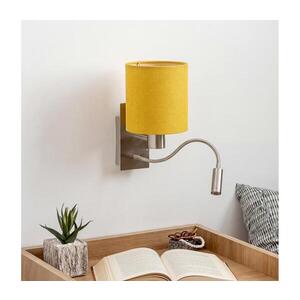 BRILAGI - LED Flexibilní nástěnná lampa NUBILA 1xE27/25W/230V+LED/3W chrom/žlutá BG1556+BG2452 obraz