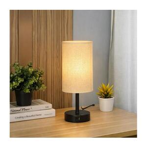 BRILAGI - Stolní lampa s USB portem TABLON 1xE27/25W/230V černá/béžová BG3666+BG3684 obraz