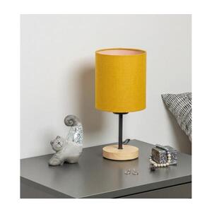 BRILAGI - Stolní lampa NUBILA WOOD 1xE27/25W/230V dub/černá/žlutá BG1567+BG2452 obraz
