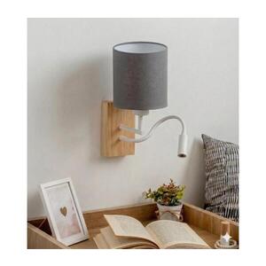 BRILAGI - LED Nást. lampa NUBILA WOOD 1xE27/25W/230V + LED/3W dub/bílá/sv. šedá BG1565+BG2454 obraz