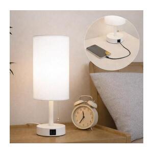 BRILAGI - Stolní lampa s USB portem TABLON 1xE27/25W/230V bílá BG3667+BG3680 obraz