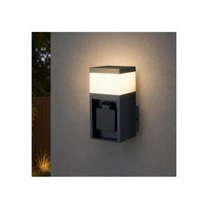 BRILAGI - Venkovní lampa se zásuvkou SCHUKO PILLAR 1xG9/11W/230V IP44 antracit BRI810 obraz
