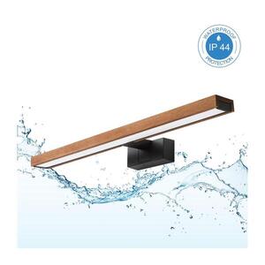 BRILAGI-LED Koup osvět zrcad 3v1 WOODY MIRROR LED/12W/230V 60 cm IP44 černá/dub 8590828039273 obraz