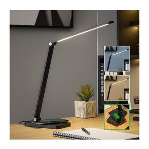 BRILAGI -LED Stm dotyk stol lampa s bezdr nab QI LED/7W/5V 3000/4000/6000K černá 004976 obraz