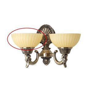 BRILAGI - Náhradní sklo k nástěnné lampě CLASSIC E14 pr. 16 cm béžová bg72844 obraz