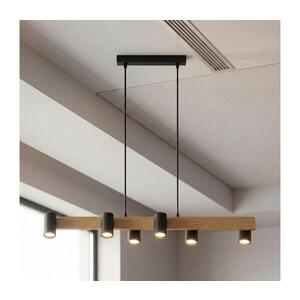 BRILAGI - Lustr na lanku SELE 6xGU10/30W/230V černá/dekor dubu WO-SELEP-A04-BLK-OEM obraz