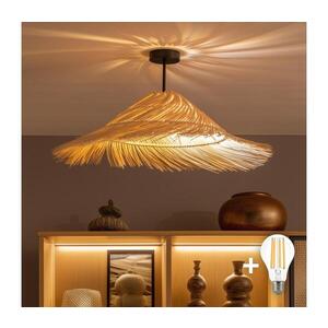 BRILAGI - LED Přisazený lustr CERIA BOHO 1xE27/60W/230V pr. 70 cm černá/béžová BG3989+EG781136 obraz