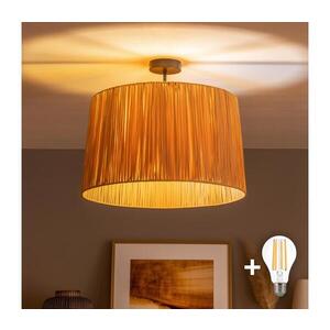 BRILAGI - LED Přisazený lustr CERIA BOHO 1xE27/60W/230V pr. 50 cm černá/rafie BG3989+EG781158 obraz