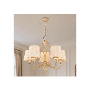BRILAGI - Lustr na řetězu SONIA 5xE27/15W/230V pr. 64 cm krémová/patina 2154 obraz