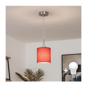 BRILAGI - LED Lustr na lanku NUBILA 1xE27/60W/230V pr. 14 cm červená EG32515+BG1578 obraz
