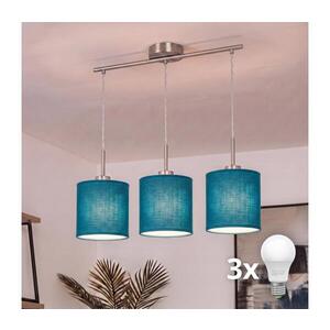 BRILAGI - LED Lustr na lanku NUBILA 3xE27/60W/230V tmavě modrá EG32521+3xBG1575 obraz