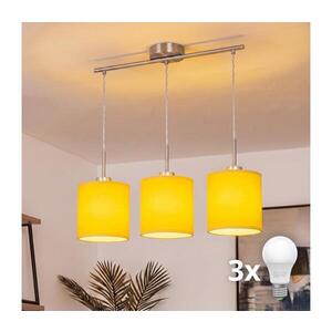 BRILAGI - LED Lustr na lanku NUBILA 3xE27/60W/230V žlutá EG32521+3xBG2452 obraz