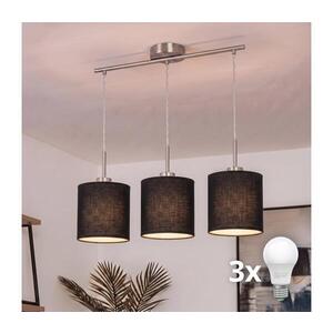 BRILAGI - LED Lustr na lanku NUBILA 3xE27/60W/230V černá EG32521+3xBG1581 obraz