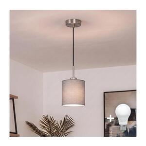 BRILAGI - LED Lustr na lanku NUBILA 1xE27/60W/230V pr. 14 cm černá/světle šedá EG32517+BG2454 obraz
