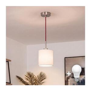 BRILAGI - LED Lustr na lanku NUBILA 1xE27/60W/230V pr. 14 cm červená/bílá EG32516+BG1586 obraz