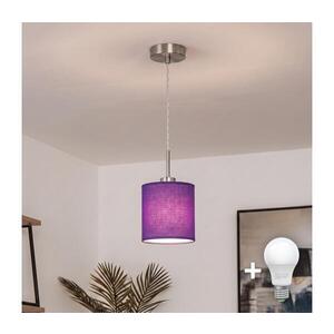 BRILAGI - LED Lustr na lanku NUBILA 1xE27/60W/230V pr. 14 cm fialová EG32515+BG1580 obraz
