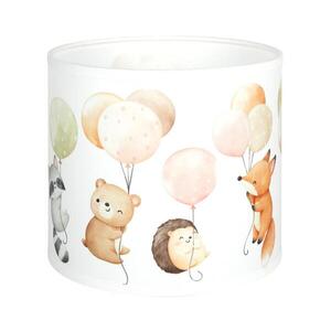 BRILAGI - Stínidlo univerzální BOBO E27 pr. 15 cm bílá/zvířátka 757410 obraz