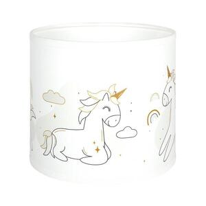 BRILAGI - Stínidlo univerzální BOBO E27 pr. 15 cm bílá/jednorožci 757434 obraz