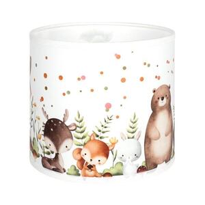 BRILAGI - Stínidlo univerzální BOBO E27 pr. 15 cm bílá/zvířátka 757519 obraz