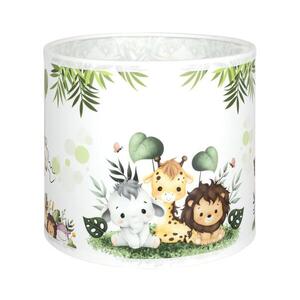 BRILAGI - Stínidlo univerzální BOBO E27 pr. 15 cm bílá/zelená/džungle 757526 obraz