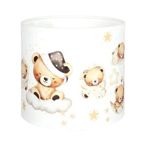 BRILAGI - Stínidlo univerzální BOBO E27 pr. 15 cm bílá/medvídci 757540 obraz