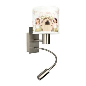 BRILAGI - LED Flex. lampa BOBO 1xE27/25W/230V + LED/3W m. chrom/bílá/růžová/víly BG1556+BG5586 obraz