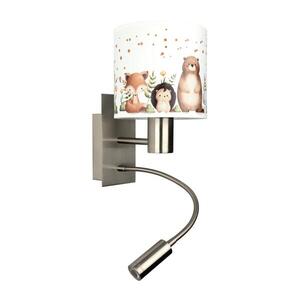 BRILAGI - LED Flex. lampa BOBO 1xE27/25W/230V + LED/3W m. chrom/bílá/zvířátka BG1556+BG5587 obraz
