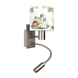 BRILAGI - LED Flex. lampa BOBO 1xE27/25W/230V + LED/3W m. chrom/bílá/zel./džun. BG1556+BG5588 obraz