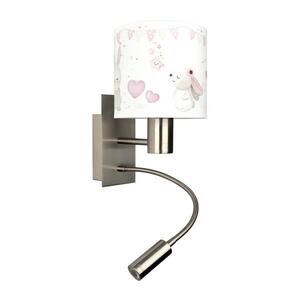 BRILAGI - LED Flex. lampa BOBO 1xE27/25W/230V + LED/3W m. chrom/krémová/králíčci BG1556+BG5589 obraz