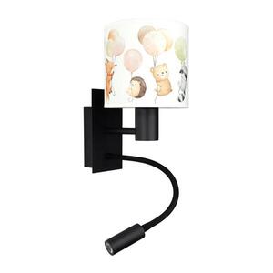 BRILAGI - LED Flex. lampa BOBO 1xE27/25W/230V + LED/3W černá/bílá/zvířátka BG1558+BG5577 obraz