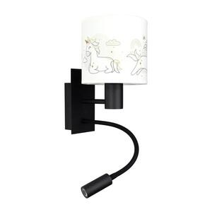 BRILAGI - LED Flex. lampa BOBO 1xE27/25W/230V + LED/3W černá/bílá/jednorožci BG1558+BG5579 obraz