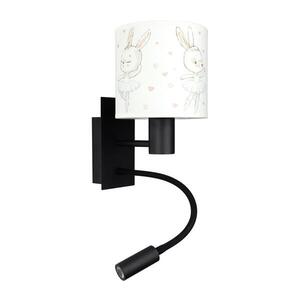 BRILAGI - LED Flex. lampa BOBO 1xE27/25W/230V + LED/3W černá/bílá/králíčci BG1558+BG5580 obraz