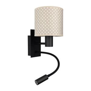 BRILAGI - LED Flex. lampa BOBO 1xE27/25W/230V + LED/3W černá/béžová/puntíky BG1558+BG5581 obraz