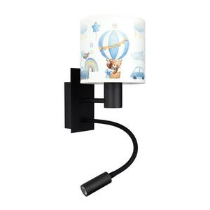 BRILAGI - LED Flex. lampa BOBO 1xE27/25W/230V + LED/3W černá/bílá/modrá/medvídci BG1558+BG5585 obraz