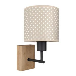 BRILAGI - Nástěnná lampa BOBO WOOD 1xE27/25W/230V dub/černá/béžová/puntíky BG1561+BG5581 obraz