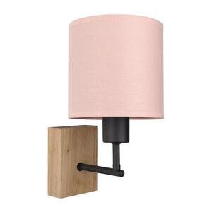 BRILAGI - Nástěnná lampa BOBO WOOD 1xE27/25W/230V dub/černá/růžová BG1561+BG5582 obraz