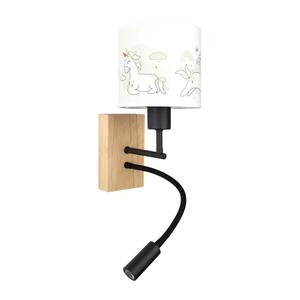 BRILAGI - LED Flex. lampa BOBO WOOD 1xE27/25W/230V + LED/3W dub/čer./bílá/jedn. BG1564+BG5579 obraz