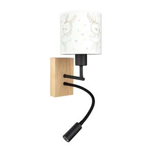 BRILAGI - LED Flex. lampa BOBO WOOD 1xE27/25W/230V + LED/3W dub/černá/bílá/král. BG1564+BG5580 obraz