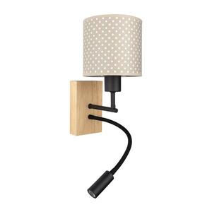 BRILAGI - LED Flex. lampa BOBO WOOD 1xE27/25W/230V + LED/3W dub/černá/béž./punt. BG1564+BG5581 obraz